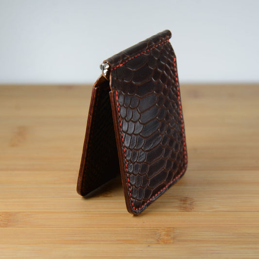 Money Clip Bi-Fold – Pueblo & Embossed Python