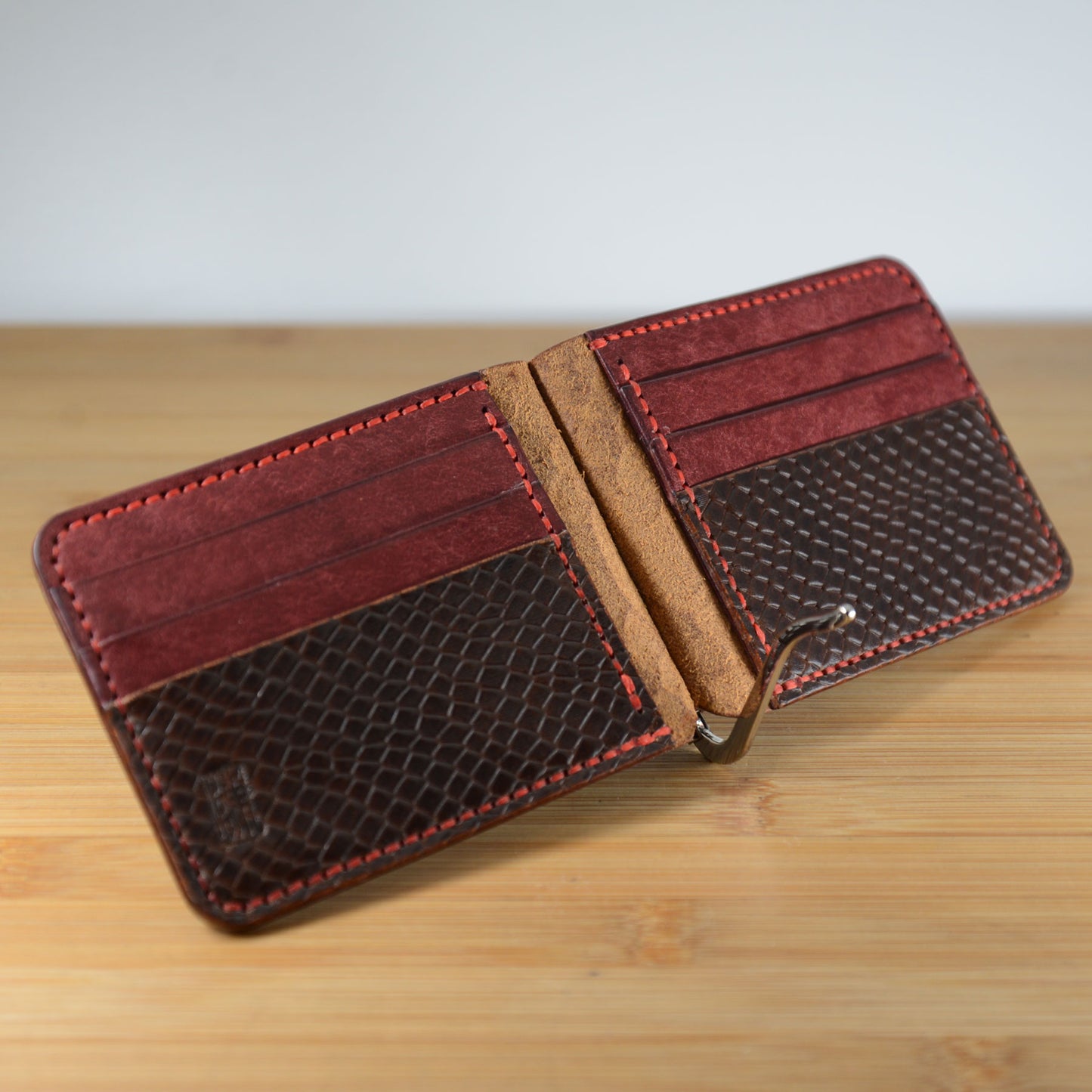 Money Clip Bi-Fold – Pueblo & Embossed Python
