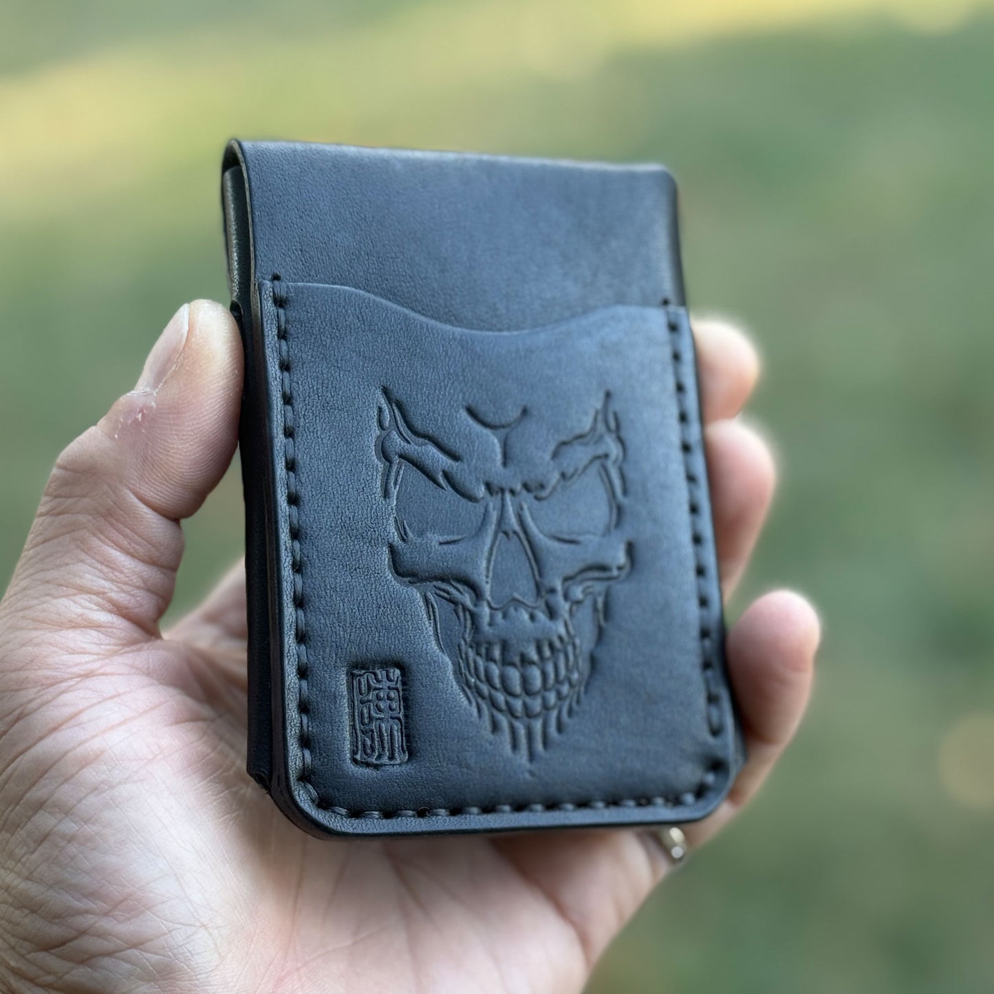 Minimalist Skull Stamped Wallet