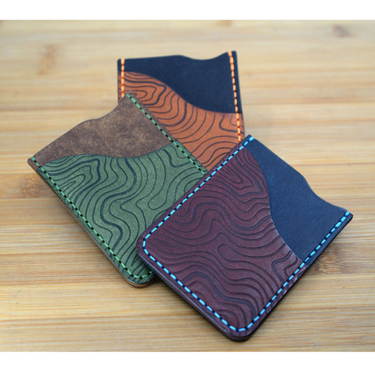 Topographic Embossed Card Wallet